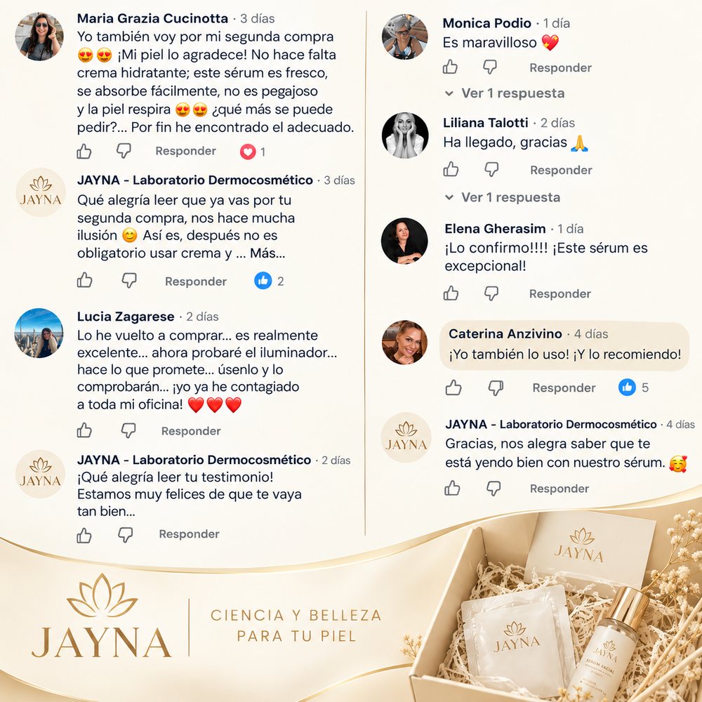 Comentarios de clientas JAYNA