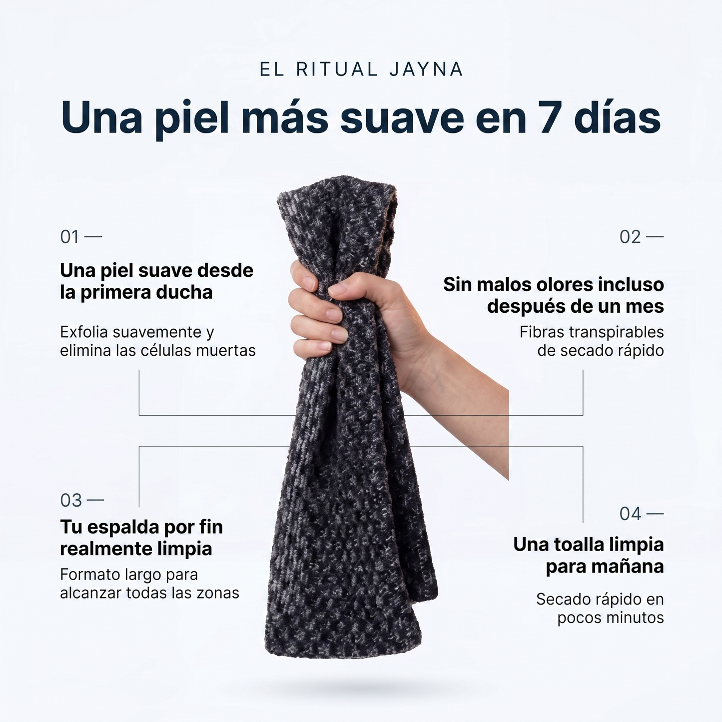 Toalla de ducha exfoliante Jayna
