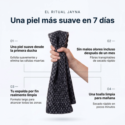Toalla de ducha exfoliante Jayna