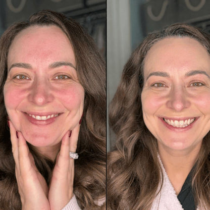 Base de maquillaje 2 en 1 con brocha integrada