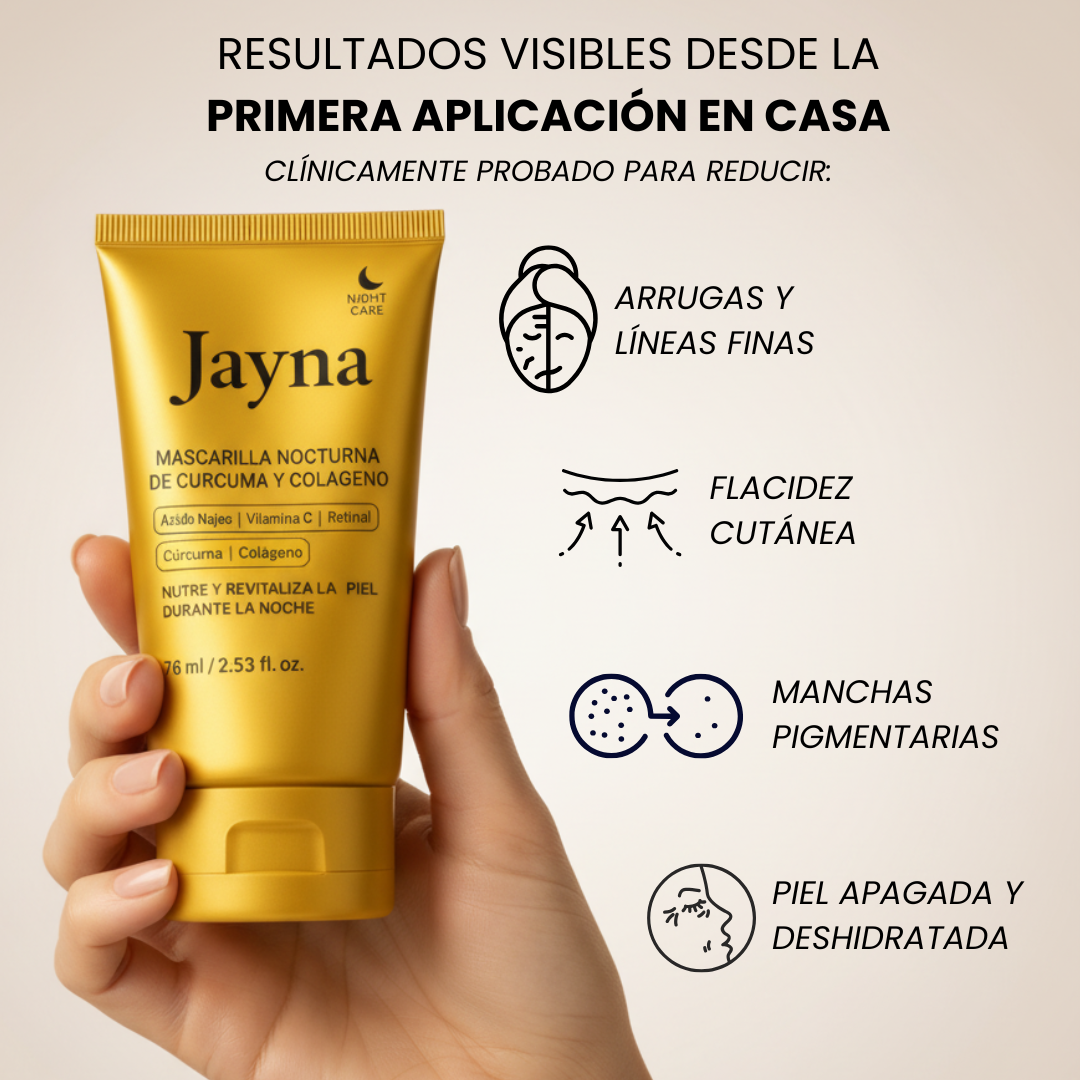 Jayna – Mascarilla Facial Coreana con Cúrcuma y Colágeno