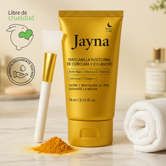 Jayna – Mascarilla Facial Coreana con Cúrcuma y Colágeno